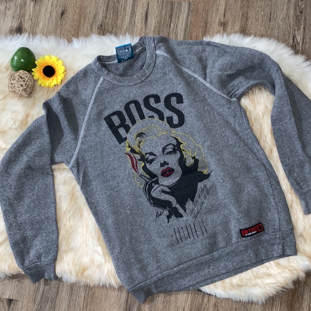 EntreeLS Marilyn Monroe BOSS Crewneck Sweatshirt